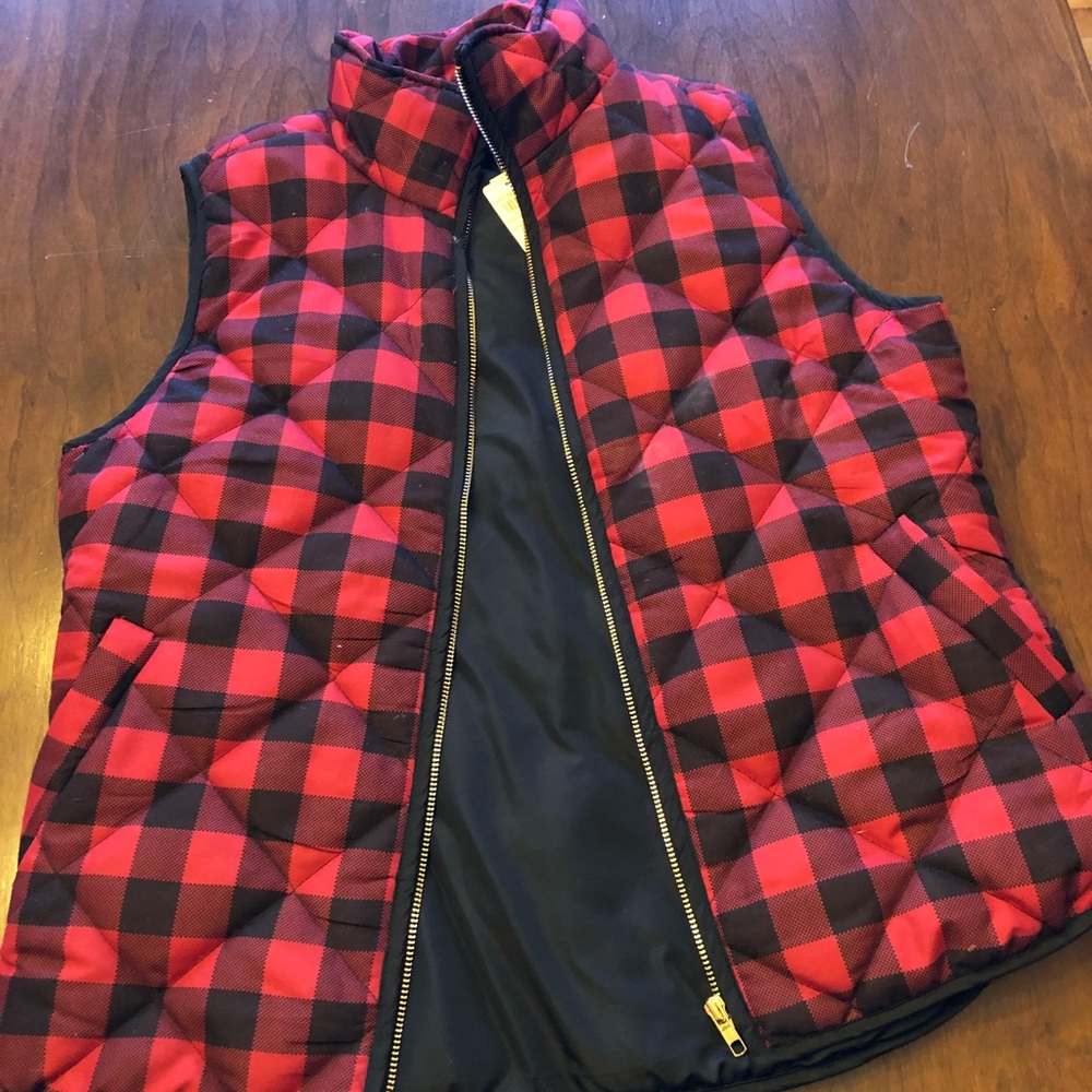 Buffalo check vest